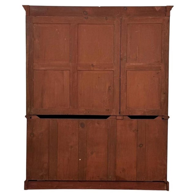 Large Antique 18th Century English Georgian Mahogany Bookcase For Sale - Image 9 of 13