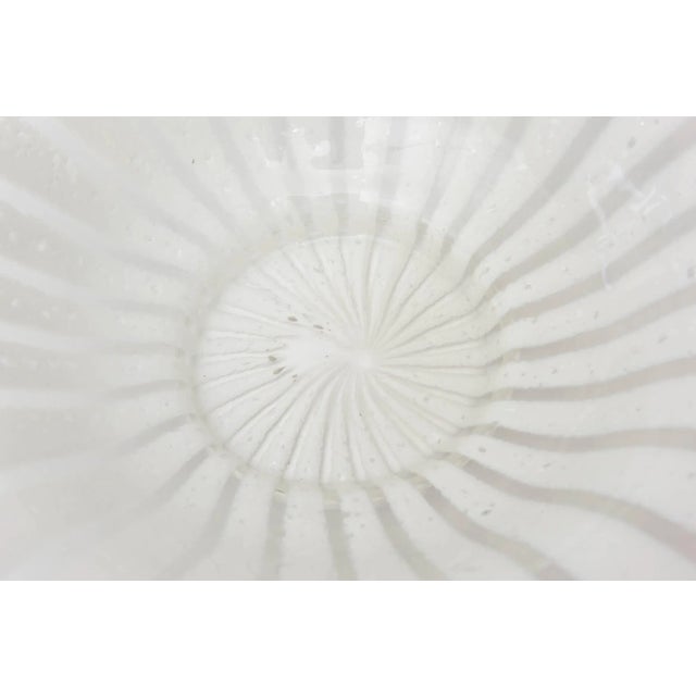 Vintage Murano Veninil Glass Bowl With White Pinwheel Design, 1960's For Sale In Miami - Image 6 of 11
