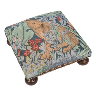 Morris Hare Right Tapestry Footstool For Sale