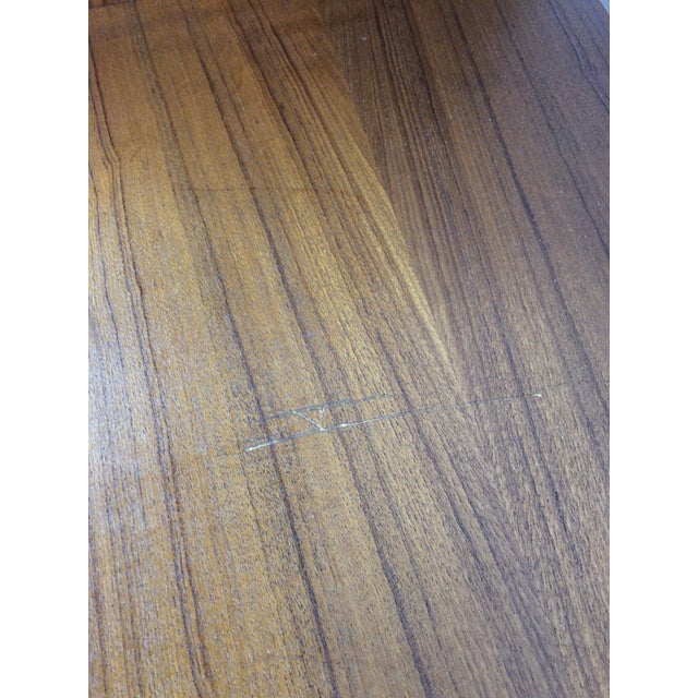 Wood Danish Modern Teak Media Storage Entertainment Stand With Step Design For Sale - Image 7 of 18