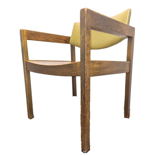 Mid 20th Century Mid 20th Century A Wonderfull Pair of Historic Gunlocke Company MCM Oak Armchairs For Sale - Image 5 of 16