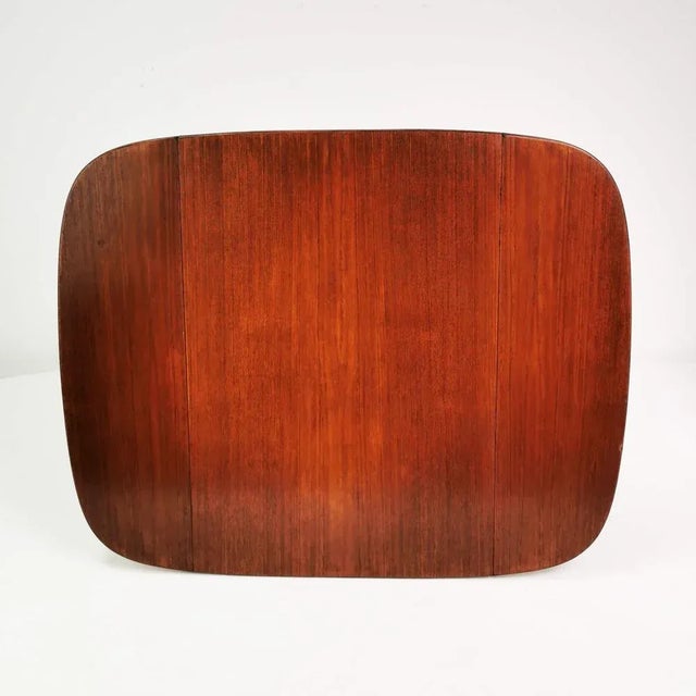 Brown Danish Extendable Side Table in Teak and Rosewood, 1960s For Sale - Image 8 of 13