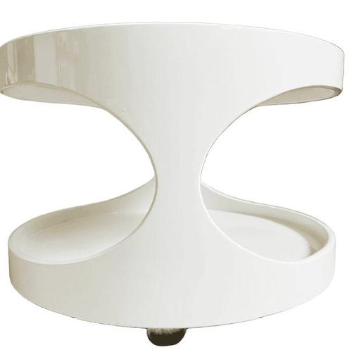 A beautiful and rare Space Age side table / rolling table from the 1970s, designed by Erik van Buijtenen for Nebu Holland....