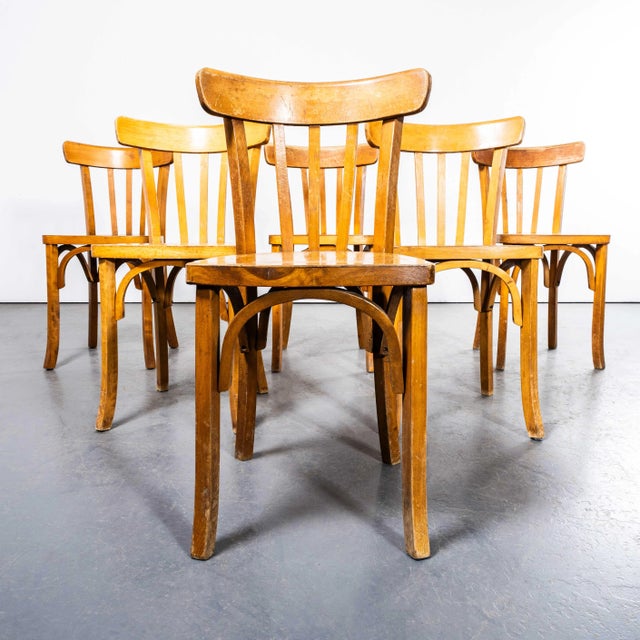 Vintage French Dining Chairs, 1950s, Set of 6 For Sale - Image 10 of 10