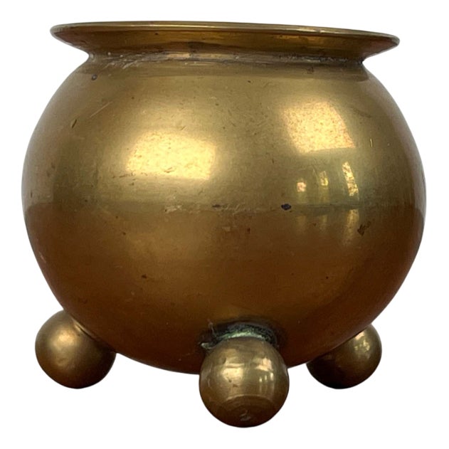 Mid-Century Modern Traditional Swedish Brass Candleholder, 1960s For Sale