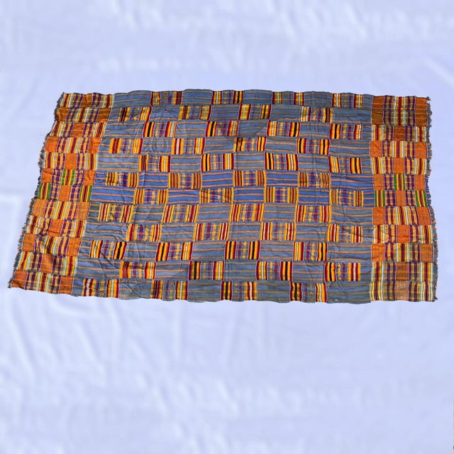 Textile Early 20th Century Kente Cloth Women's Ghana 72x41 Inch For Sale - Image 7 of 7
