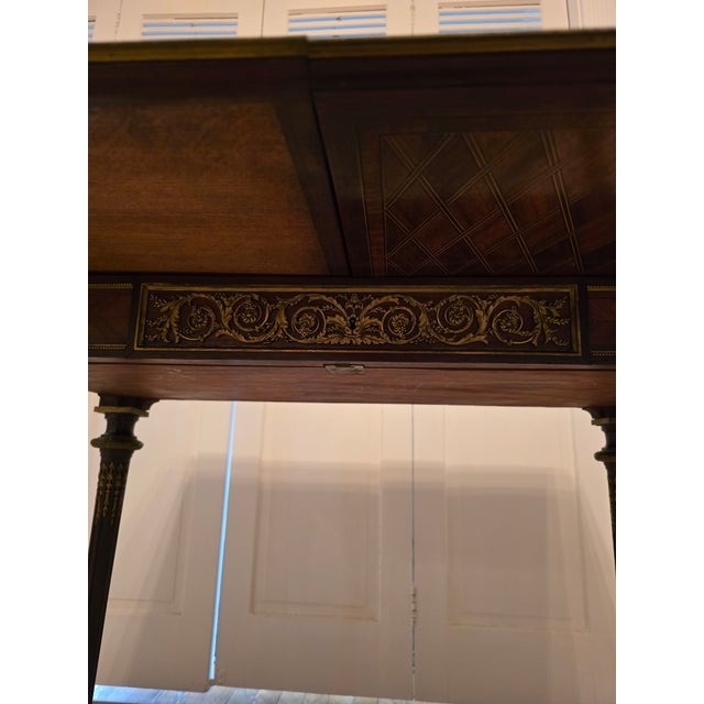 Antique Francois Linke Attributed Flip Top Exotic Table For Sale - Image 13 of 18