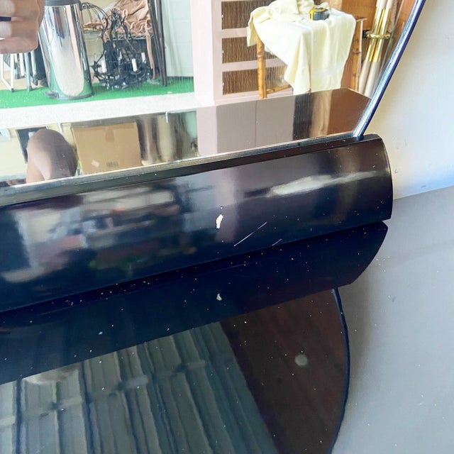 Postmodern Millennium Burl and Black Lacquer Dresser With Mirror by