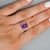 Vintage No Heat 7 Carat Purplish Pink Star Sapphire Platinum Art Deco Ring, Size 6.25 For Sale - Image 10 of 11
