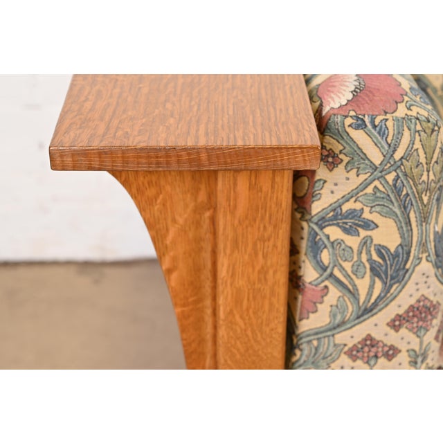 Wood Stickley Mission Oak Arts and Crafts Settle Sofa For Sale - Image 7 of 12