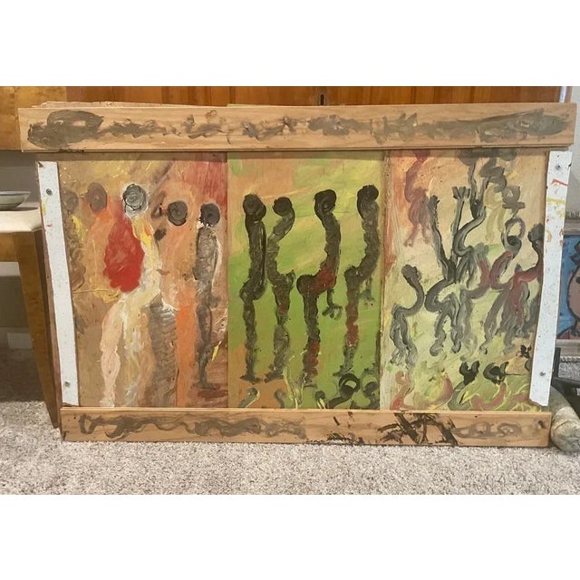 Large Purvis Young Painting on Panel, Signed, (42” Wide) For Sale - Image 6 of 7