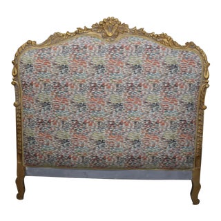 Vintage Upholstered Louis XVI Headboard For Sale