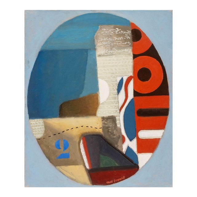 Max Papart "Blue No. 2" Oil on Canvas For Sale
