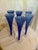 Vintage Post Modern Hollow Stem Cobalt Blue Flute Glasses a Set 6 For Sale - Image 6 of 6