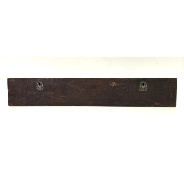 Antique Carved Hardwood & Forged Iron Wall Hook Assembly (Coat and Hat Rack) For Sale - Image 9 of 9