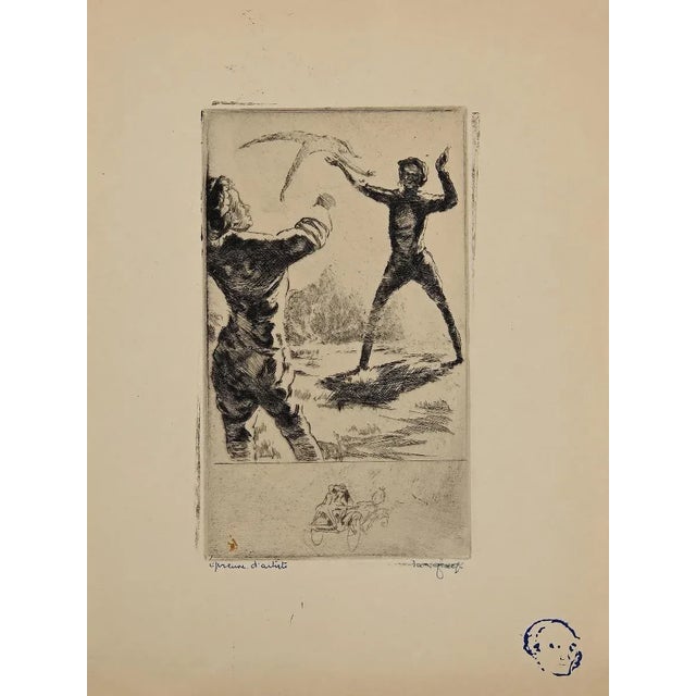 Figure is an original modern artwork realized in the first decades of the 20th Century by the French artist Henri Farge...