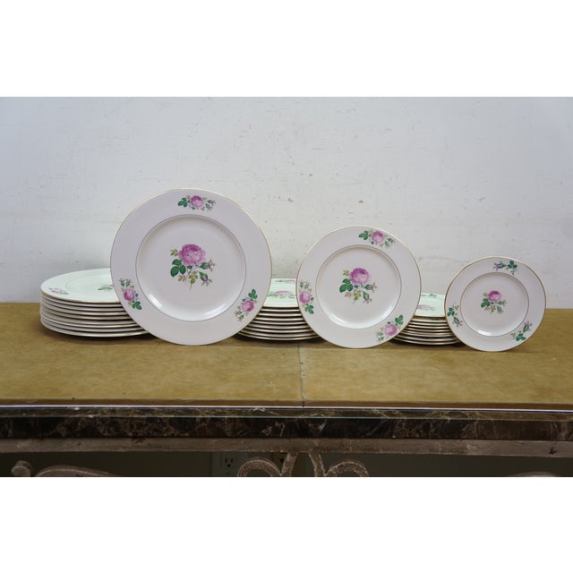 1930s Pickard Ravenswood Maria 237 Rose Swag Dinnerware China Set - 58 pcs For Sale - Image 10 of 17