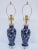 1990s Pair of Chinese Blue and White Lamps For Sale - Image 5 of 5