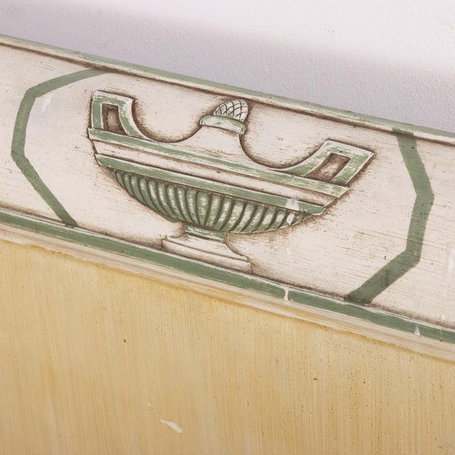 A French Directoire Style Painted and Carved Bed, c.1920. For Sale - Image 9 of 11