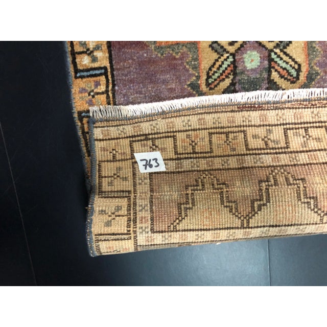 1960s 1960s Vintage Oushak Multicolor Hand Knotted Rug For Sale - Image 5 of 6