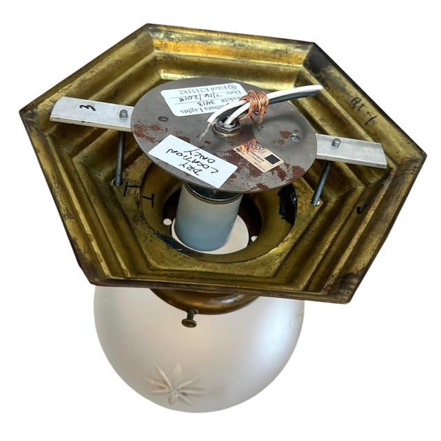 Great deco piece for so many locations in your home. Glass D-6”, total W-8.75”.