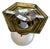 Great deco piece for so many locations in your home. Glass D-6”, total W-8.75”.