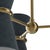 Metal Gable Pendant, Antique Natural Brass with Storm Blue Shade For Sale - Image 7 of 9