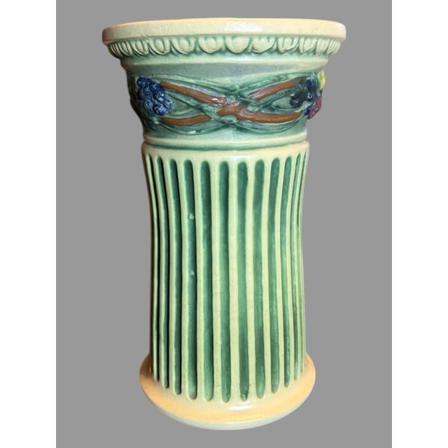 Vintage 12" Roseville Art Pottery Corinthian Vase D In very good original condition showing some typical age-appropriate...