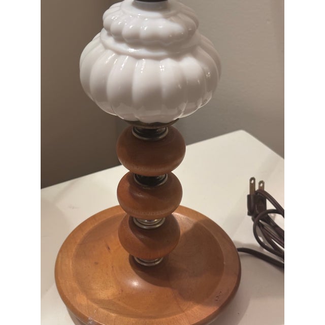 Mid-Century Modern 1950s Mid Century Modern Mixed Media Table Lamp For Sale - Image 3 of 3