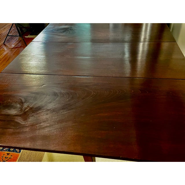 18th C. Solid Mahogany Topped Georgian Drop-Leaf Gate-Leg Table For Sale - Image 14 of 14