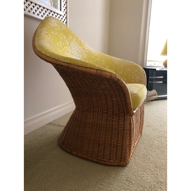 Boho Chic 1970s McGuire Company Rattan Lounge Chair, Wicker For Sale - Image 3 of 5
