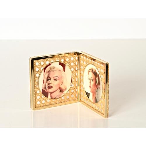 Picture Frame in Brass, Acrylic Glass, and Vienna Straw from Dior, Italy 1970s For Sale - Image 12 of 17