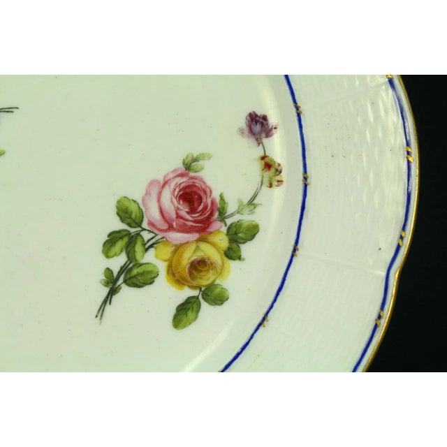Rococo 1751-1753 Sevres Soft Paste Porcelain Plate, Signed #3 For Sale - Image 3 of 13