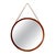 Mid-Century Round Mirror in Leather and Teak by Glas & Wood Hovmantorp, Sweden, 1960s For Sale - Image 14 of 14