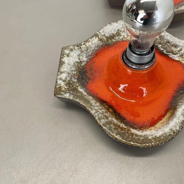 1970s Pop Art Ceramic Fat Lava Wall Lights from Hustadt Lights, Germany, 1970s, Set of 2 For Sale - Image 5 of 16