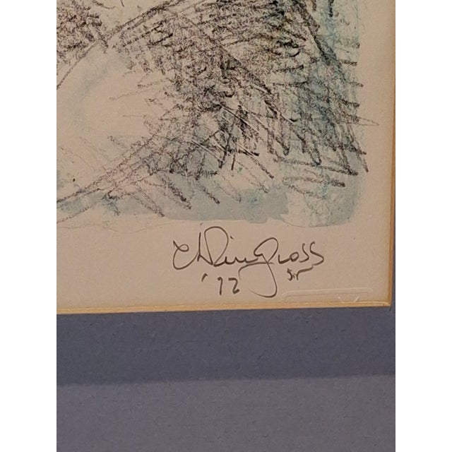 1970s 1970s Chaim Gross Limited Color Lithograph 'Prophet Ezra' Judaica Print Signed, Number For Sale - Image 5 of 18