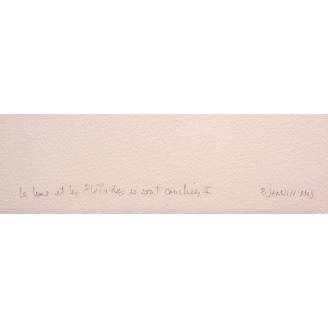 Minimalism Late 20th Century Patrick Jannin-Oms, the Moon and the Pleiades…, Etching With Aquatint For Sale - Image 3 of 4