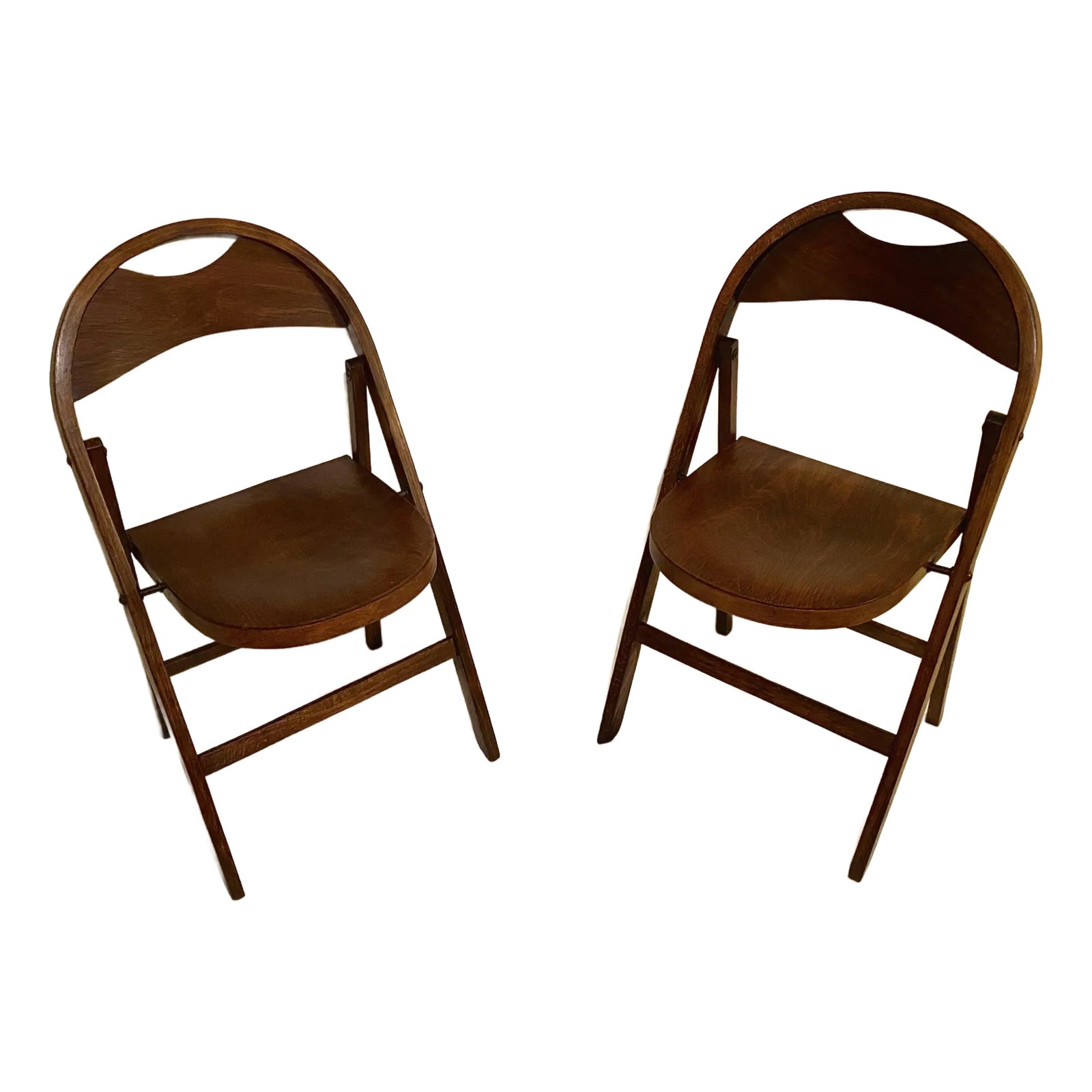 Mid 20th Century Thonet B751 Folding Chairs - A Pair | Chairish