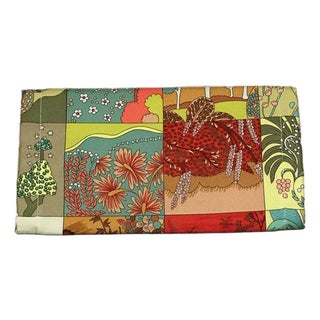 1990s Handmade Hermes Tout en Quilt Silk Scarf Mask For Sale