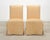Contemporary Pair of Skirted Scroll-Back Woven Raffia Slipper Chairs For Sale - Image 3 of 18