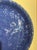 Farmhouse Vintage Bybee Pottery Cobalt Blue and White Sponge Ruffled Pie Plate - 9.5" (Unused) For Sale - Image 3 of 8
