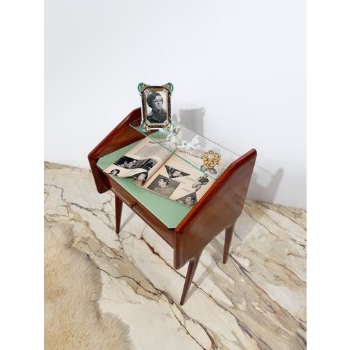 Exquisite mid-20th century European porcelain tabletop picture frame, crafted in the refined Baroque and Rococo Revival...