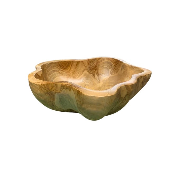 Contemporary Medium Wooden Bowl For Sale - Image 3 of 5