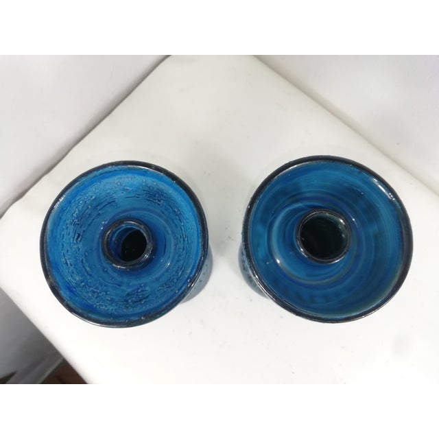 Mid-Century Modern Ceramic Candleholders by Aldo Londi for Bitossi, Italy, 1960s, Set of 2 For Sale - Image 3 of 9