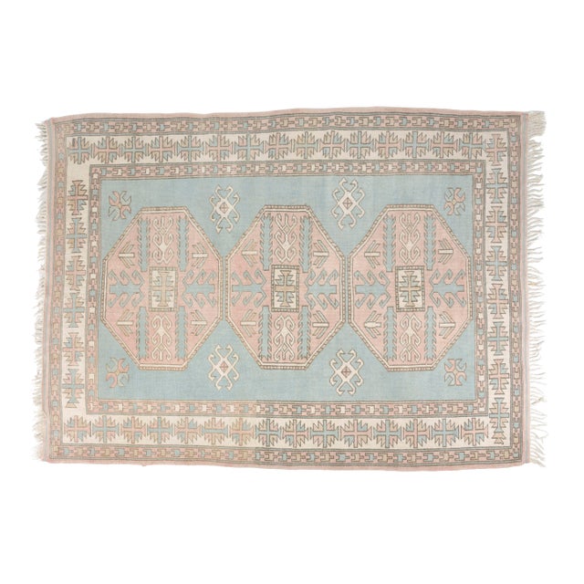 Home Living Tribal Vintage Turkish Rug For Sale