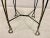 Dressing table stool Wrought iron New leather upholstery Mid to late 20th Century