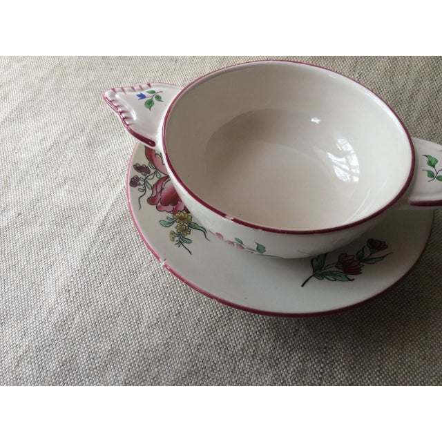 French Country Rare French Luneville Faience Covered Pâté Dish With Underplate - K&g Old Strasbourg Pattern, C. 1920 For Sale - Image 3 of 10