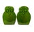 Mid-Century Modern Blenko Glass Owl Bookends Pair Green Emerald Joel Myers 7” Vintage MCM 1960s M4. For Sale - Image 3 of 7