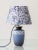 Blue Vintage Blue and White Ceramic Table Lamp with New Liberty London Lampshade For Sale - Image 8 of 12