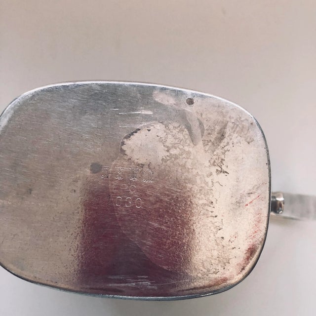 Midcentury Silver Plated Water Pitcher For Sale - Image 4 of 5